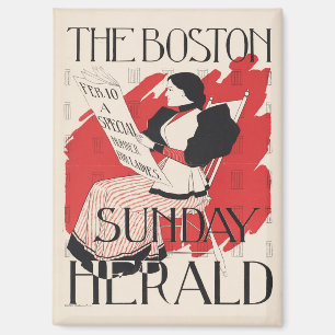 Vintage Boston Sunday Herald Women's Edition Magnet