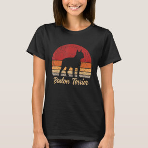 Vintage Boston Terrier Dog Pet Men Women Boys T-Shirt