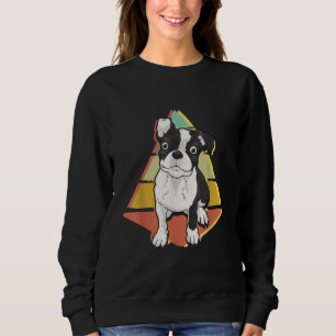 Vintage Boston Terrier Dog Retro Distressed Boston Sweatshirt