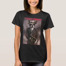 Vintage Boston Terrier Gangster T-shirt