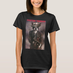 Vintage Boston Terrier Gangster T-shirt