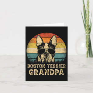 Vintage Boston Terrier Grandpa Dog Lovers Father&# Card