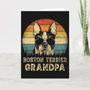 Vintage Boston Terrier Grandpa Dog Lovers Father&# Card