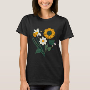 Vintage Botanic Bouquet Sticker T-Shirt
