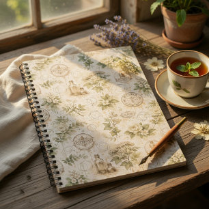 Vintage Botanical Apothecary Notebook