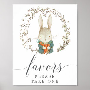 Vintage Botanical Baby Shower Favours Sign