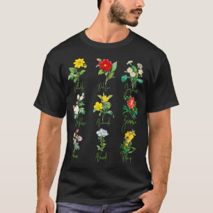 Vintage Botanical Beautiful Floral Flower Power T-Shirt