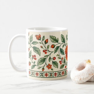 Vintage Botanical Berry and Floral Mug