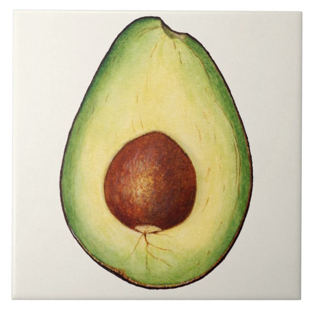 Vintage Botanical Ceramic Tile (Front)