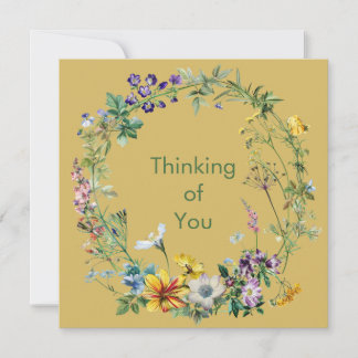 Vintage Botanical Circle Wreath Notecards with Env