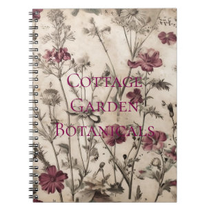 Vintage Botanical Cottagecore Garden Notebook
