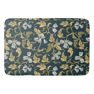 Vintage Botanical Elegance Bath Mat
