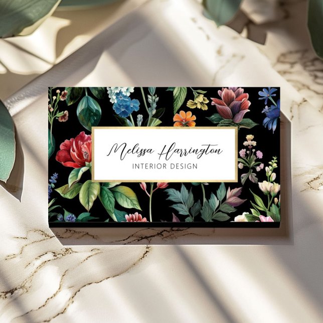 Vintage Botanical Elegance Designer Business Card (Creator Uploaded)