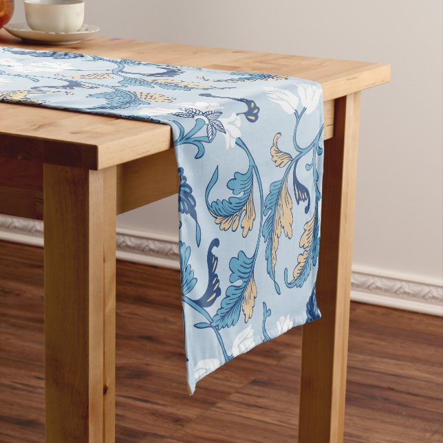 Vintage Botanical Elegance   Short Table Runner (In Situ)