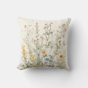 Vintage Botanical Elegance: Wildflowers & Herbs Pi Cushion