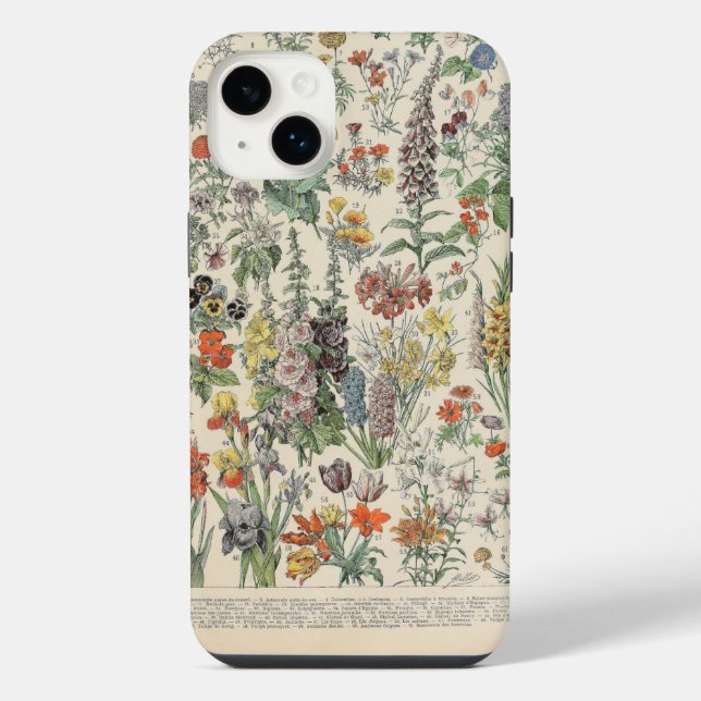 Vintage Botanical Floral Flowers Pattern iPhone Case (Back)
