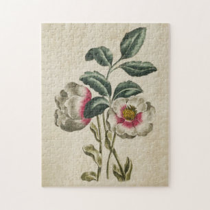 Vintage Botanical Floral Hellebore Jigsaw Puzzle