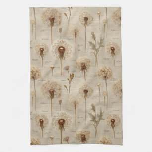 Vintage Botanical Floral Pattern (10) Tea Towel