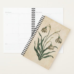 Vintage Botanical Floral Snowdrop Planner