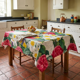 Vintage Botanical Floral Tablecloth