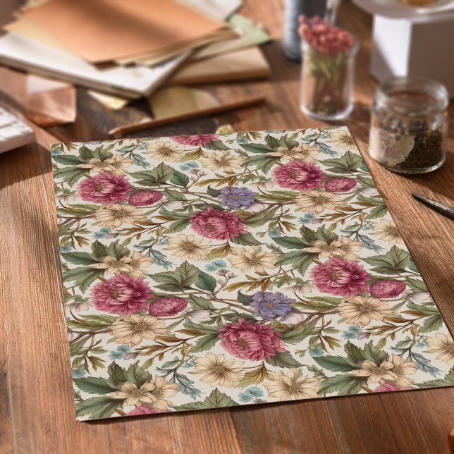 Vintage Botanical Floral Tissue Paper (Creator Uploaded)