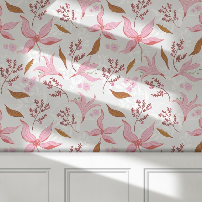 Vintage Botanical Floral Wallpaper Peel & Stick (Creator Uploaded)