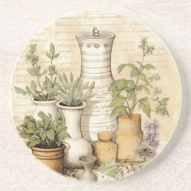 Vintage Botanical Garden  Coaster (Front)