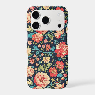 Vintage Botanical Garden Floral Pattern-Blue