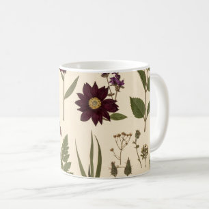 Vintage Botanical Gothic Library Cushion Coffee Mug