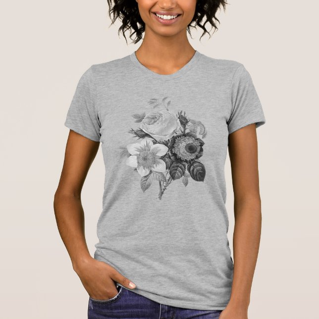 Vintage Botanical grey T-Shirt (Front)
