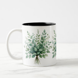 Vintage Botanical Herb Garden Kitchen Apron Two-Tone Coffee Mug