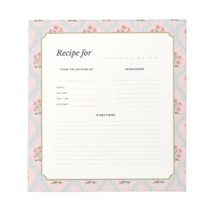 Vintage Botanical Herb Shopping List Notepad