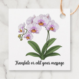 Vintage Botanical Hibiscus Flower edit Favour Tags