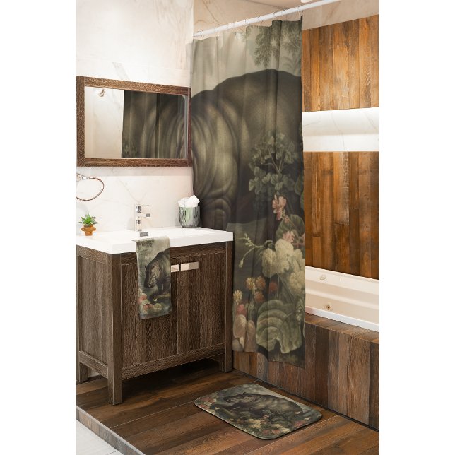 Vintage Botanical Hippo  Bath Mat (Creator Uploaded)