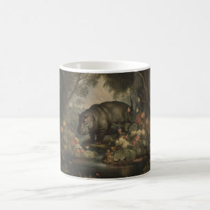 Vintage Botanical Hippo Coffee Mug