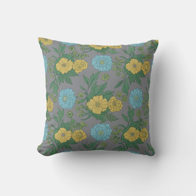 Vintage Botanical Home Decor" Cushion (Front)