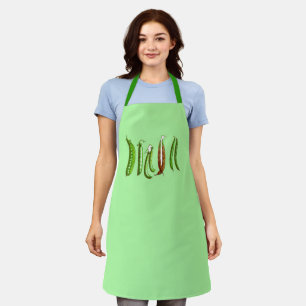 Vintage Botanical Illustration, Beans and Peas Apron