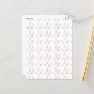 Vintage Botanical Illustration –Elegant Floral Art Holiday Postcard