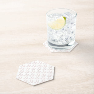 Vintage Botanical Illustration –Elegant Floral Art Paper Coaster