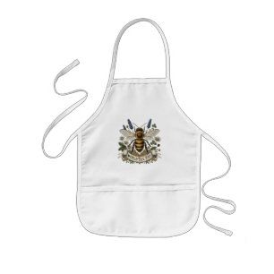 Vintage Botanical Illustration for World Bee Day Kids Apron