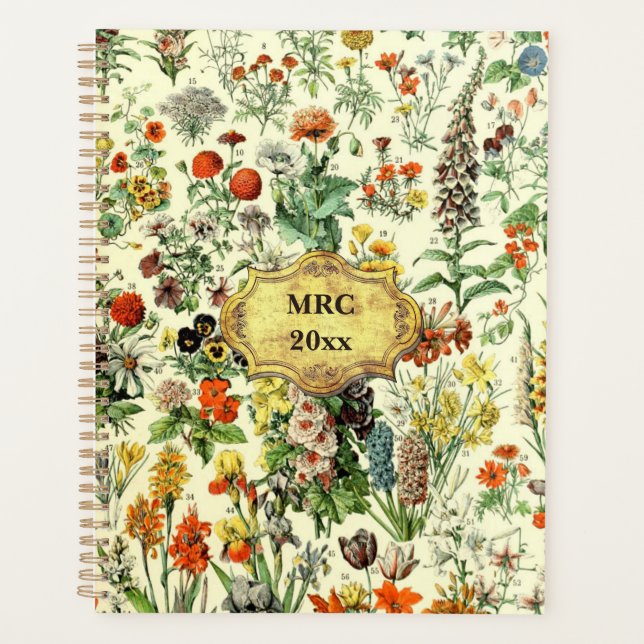 Vintage Botanical Illustration Planner (Front)