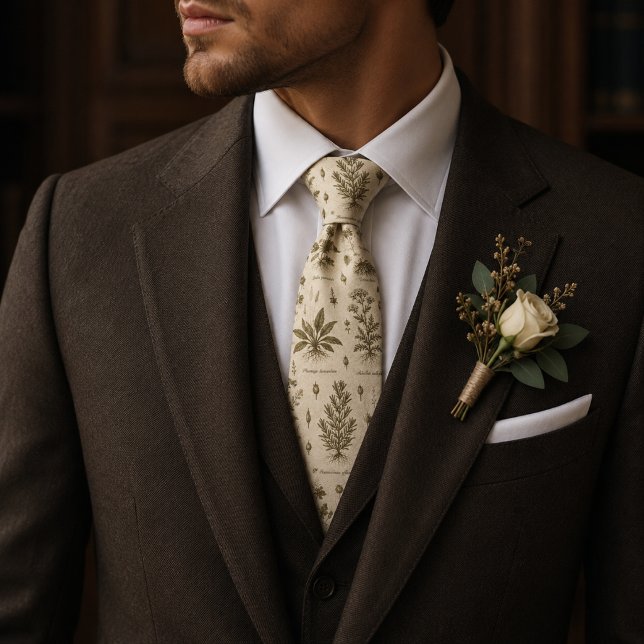Vintage Botanical Illustration Tie (Creator Uploaded)
