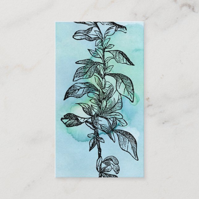 Vintage Botanical Journal or Note Card (Front)