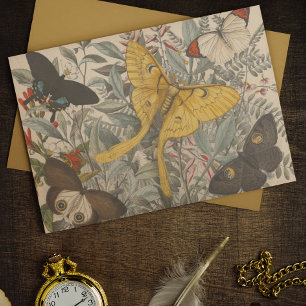 Vintage Botanical Luna Moth Butterfly Decoupage Tissue Paper