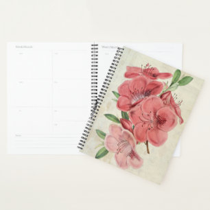 Vintage Botanical Magnet Azalea Planner