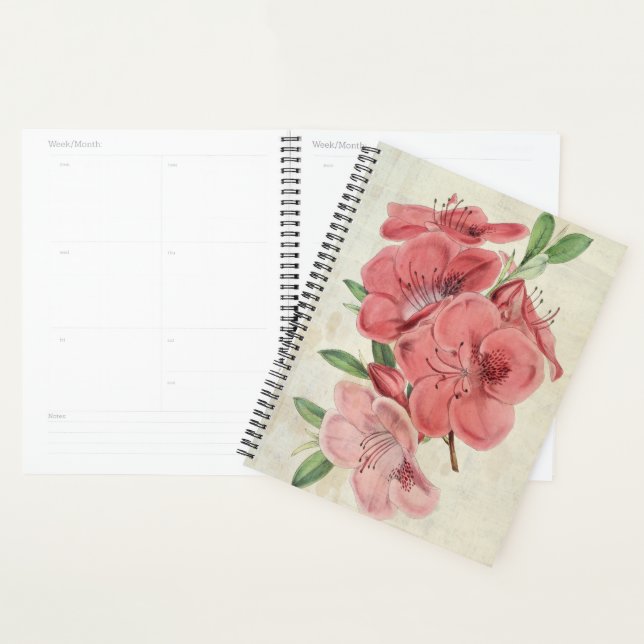 Vintage Botanical Magnet Azalea Planner (Display)