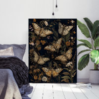 Vintage Botanical Moths & Flowers
