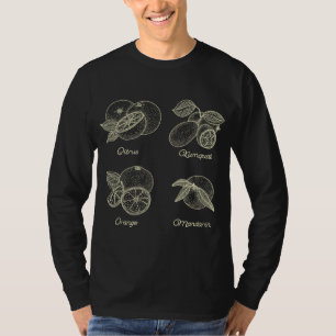 Vintage Botanical Orange Citrus Fruit Spring Cotta T-Shirt