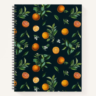 Vintage Botanical Orange Fruit Notebook