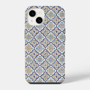 Vintage Botanical Ornamental Tiles Pattern iPhone 14 Case